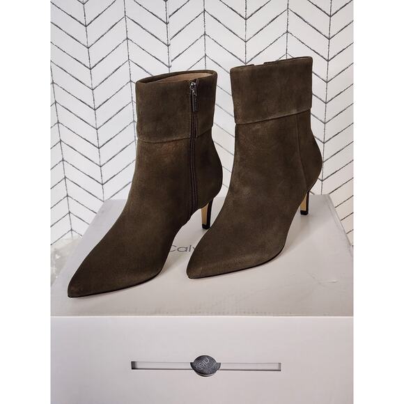 Calvin Klein Women's Genteel Fold Over Stiletto Dress Booties - Picture 4 of 8